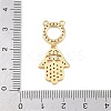 Brass Micro Pave Clear Cubic Zirconia Pendants KK-F919-41B-G-3