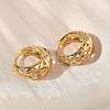 Hollow Triangle Brass Micro Pave Clear Cubic Zirconia Hoop Earrings EJEW-G452-04G-2