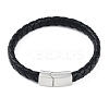 Braided Microfiber Leather Cord Bracelets BJEW-P328-07A-P-1