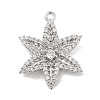 Brass Pave Clear Cubic Zirconia Pendants LS-KK-Z061-09P-02-1