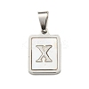 304 Stainless Steel Pave Natural White Shell Pendants STAS-S130-03P-X-1