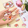 24Pcs 6 Styles Animal Flower Alloy Enamel Pendants ENAM-YW0005-47-4