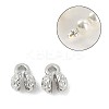 Flower Brass Bead Tips KK-M326-10P-1