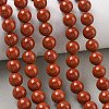 Grade A Natural Red Jasper Bead Strands X-G-P075-36-8mm-1