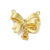 Rack Plating Brass Micro Pave Clear Cubic Zirconia Pendants KK-H473-16G-1