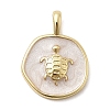 Brass Enamel Pendants KK-P338-15G-04-1
