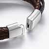 Leather Cord Multi-strand Bracelets BJEW-F325-21P-3