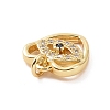 Brass Micro Pave Cubic Zirconia Charms KK-C012-28G-3