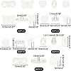 400Pcs 5 Style ABS Plastic Imitation Pearl Beads KY-FH0001-13-4