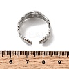 304 Stainless Steel Open Cuff Rings for Women RJEW-K313-15P-5