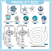 8Pcs 8 Styles Alloy Rhinestone Snap Buttons FIND-NB0006-36-2