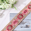 5 Yards Embroidered Organza Flower Ribbons SRIB-GL0001-02-6