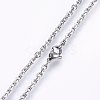 Tarnish Resistant 304 Stainless Steel Cable Chain Necklaces NJEW-P226-01P-01-2
