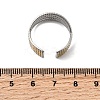 Adjustable 304 Stainless Steel Cuff Rings for Women RJEW-B150-01GP-08-5