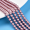 Baking Paint Pearlized Glass Pearl Bead Strands HY-N002-5mm-C01-1
