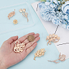 7Pcs 7 Styles Alloy Crystal Rhinestone Brooches for Women JEWB-WR0001-11-3