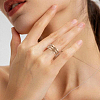 16Pcs 8 Styles 201 Stainless Steel Grooved Finger Ring Settings STAS-SC0010-64-6