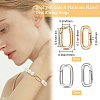 10Pcs 2 Colors Brass Spring Gate Rings KK-BBC0007-77-2