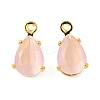 Brass Micro Pave Cubic Zirconia Charms KK-S336-02G-C-1
