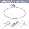 8Pcs 2 Style Adjustable 304 Stainless Steel Slider Bracelets Set BJEW-UN0001-47-5