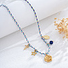 Summer Beach Braided Rope Bib Necklaces SZ6362-11-1