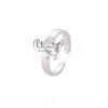Non-Tarnish 304 Stainless Steel 12 Constellations/Zodiac Signs Open Cuff Ring for Women RJEW-S405-156P-H-3