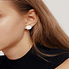 2Pcs Stainless Steel Clip-on Earrings EJEW-LP0007-046P-3