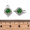 Brass Micro Pave Clear Cubic Zirconia Connector Charms KK-A277-21P-3
