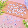 36Pcs 2 Sets 2 Styles Letter A~Z & Number 0~9 Polyester Embroidery Sew On Patches Sets PATC-TA0001-55F-4