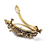 Flower Alloy Rhinestone Hair Barrettes PHAR-S604-01AG-04-3
