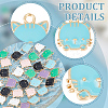 48Pcs 6 Colors Eco-Friendly Zinc Alloy  Pendants ENAM-GO0001-09-5