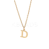 304 Stainless Steel Letter Pendant Necklaces NJEW-LP0001-53D-G-1