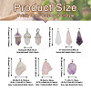 9Pcs 9 Styles Natural Gemstone Pendants G-PJ0001-02-3
