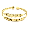 Rack Plating Brass Bangles Double Layer Cuff Bangles for Women BJEW-B106-08G-2