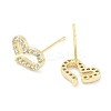 Brass Micro Pave Clear Cubic Zirconia Studs Earring for Women EJEW-S217-A10-2