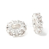 Brass Micro Pave Cubic Zirconia Beads KK-A253-11S-02-1