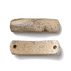 Natural Picture Jasper Connector Charms G-D460-02A-2