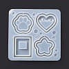 DIY PawPrint & Heart & Star & Rectangle Shaped Pendant Food-grade Silicone Molds LS-SIMO-D001-05-3