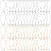 200Pcs 2 Colors Brass Hoop Earrings Findings Kidney Ear Wires KK-SP0001-30-1