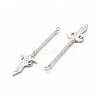 Rack Plating Alloy Big Pendants PALLOY-E025-16P-2