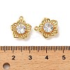Brass Micro Pave Cubic Zirconia Pendants KK-P285-11G-3