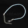 Trendy Braided Imitation Leather Bracelet Making BJEW-S076-010-2