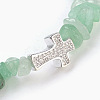 Natural Green Aventurine Beads Stretch Bracelets BJEW-JB03926-08-2