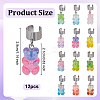 12Pcs Bear Resin Stethoscope Pendant Decorations HJEW-OC00160-2