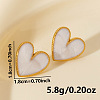Fashionable 304 Stainless Steel Heart Stud Earrings JW1636-2-3