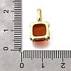 Natural Carnelian(Dyed & Heated) Faceted Square Pendants KK-F899-03C-G-3