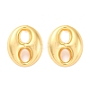 Oval 304 Stainless Steel Stud Earrings EJEW-A125-79B-G-4