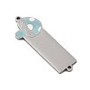 304 Stainless Steel Sky Blue Enamel Connector Charms STAS-P377-14P-A-2