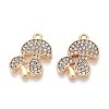 Rack Plating Alloy Rhinestone Pendants PALLOY-T091-24B-G-1