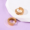 304 Stainless Steel Cubic Zirconia Hoop Earrings EJEW-D331-12G-1